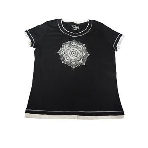 graphic patterned y2k baby tee